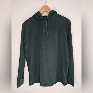 Polo Ralph Lauren Forest Green Hooded Tee with Red Embroidery